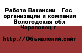 Работа Вакансии - Гос. организации и компании. Вологодская обл.,Череповец г.